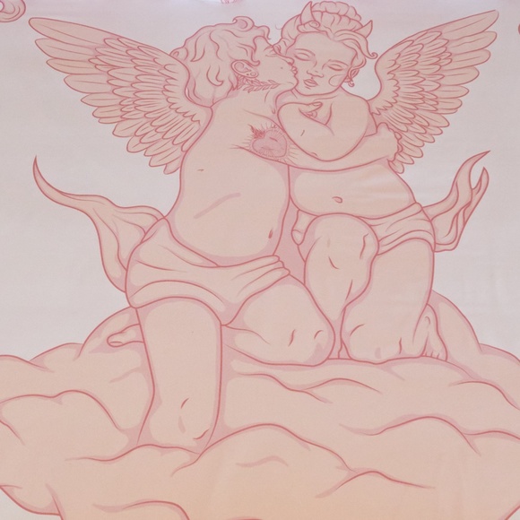 Cherub Love  Queen Bed Sheet Set   New - Picture 2 of 9